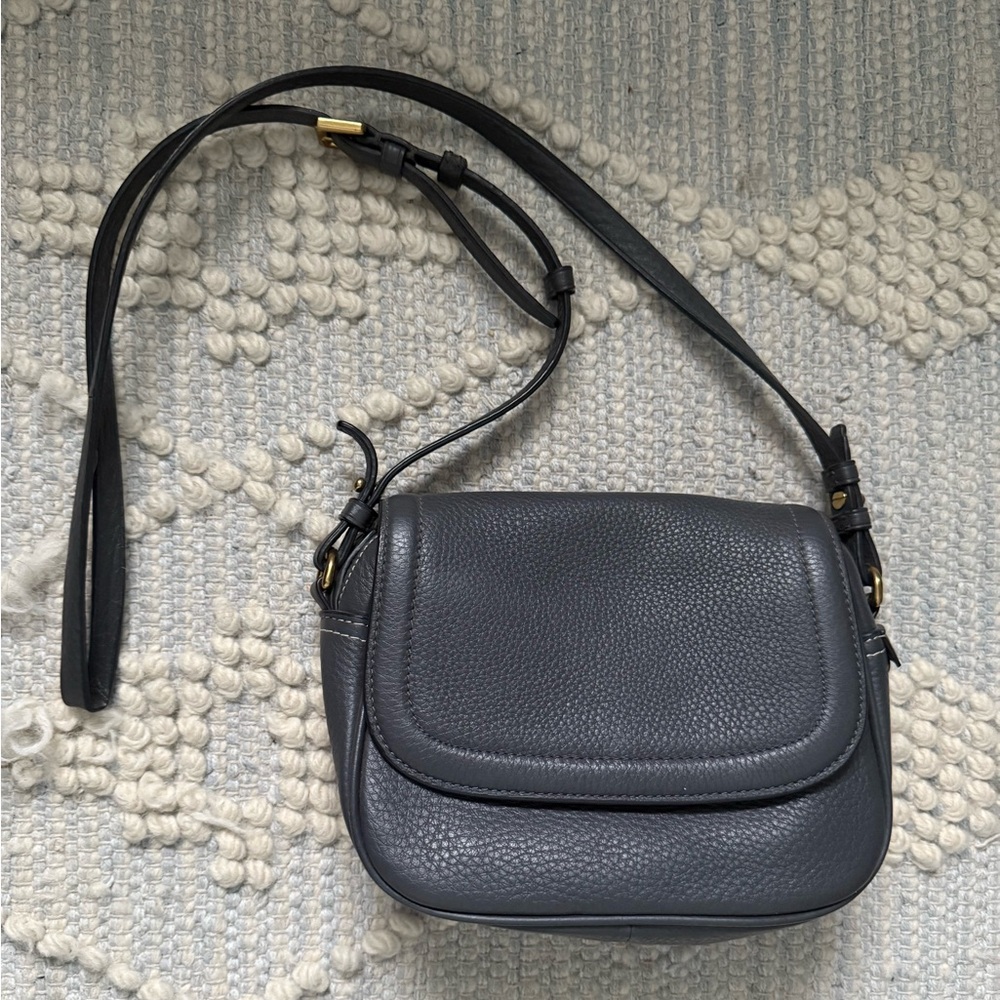 JCrew leather flap bag